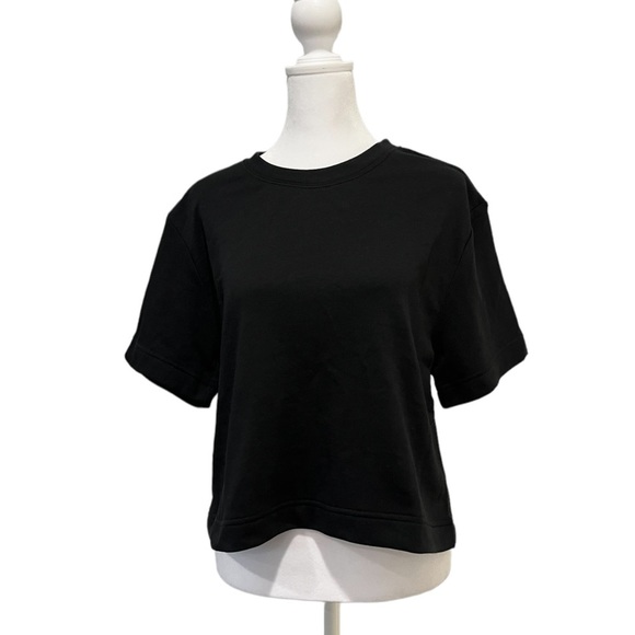 Banana Republic Black Terry Sweatshirt Short Sleeve Sweatshirt - Picture 11 of 11